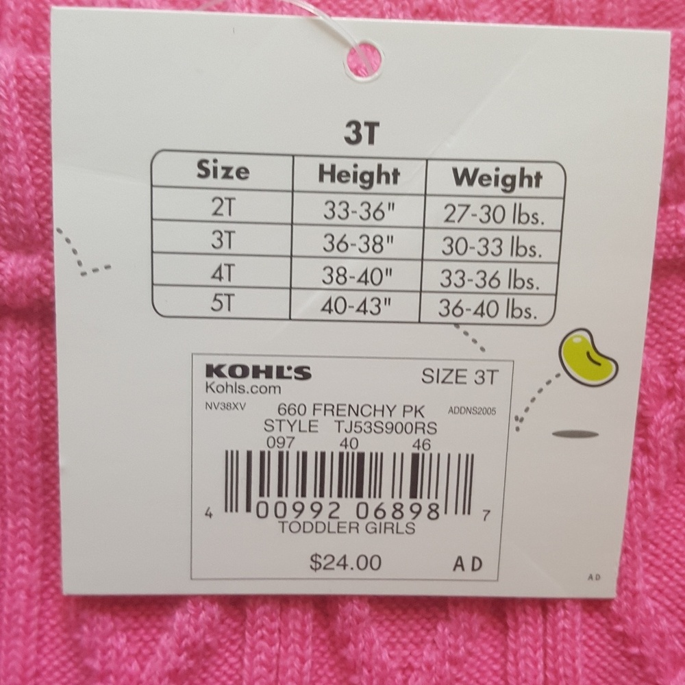 Jumping Beans Toddler girls pink leggings NWT - Picture 3 of 3